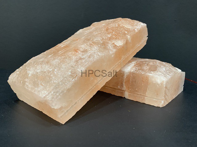 Соляной кирпич 20*10*3,5см РЕЛЬЕФНЫЙ с пазом из Гималайской соли не торцованный