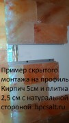 Соляная стена, скрытый монтаж, натуральный кирпич 5 см (1 кв.м.) himalaysalt.ru