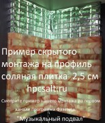 Соляная стена шлифованная плитка 2,5см не торцованная