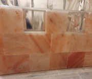Соляная плитка 20*20*2,5см с пазом для монтажа из Гималайской соли торцованная по высоте
