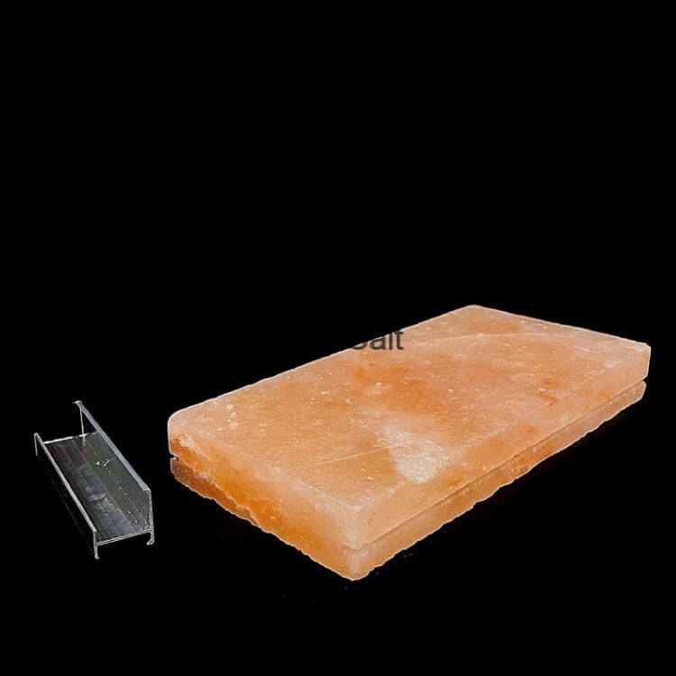 Соляная плитка ЭЛИТНАЯ 20*10*2,5см с пазом из Гималайской соли торцованная